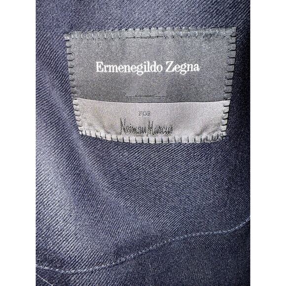 Ermenegildo Zegna Traveller Micronsphere Wool Navy Blue Suit Jacket US 42R EU 56 - Picture 5 of 11